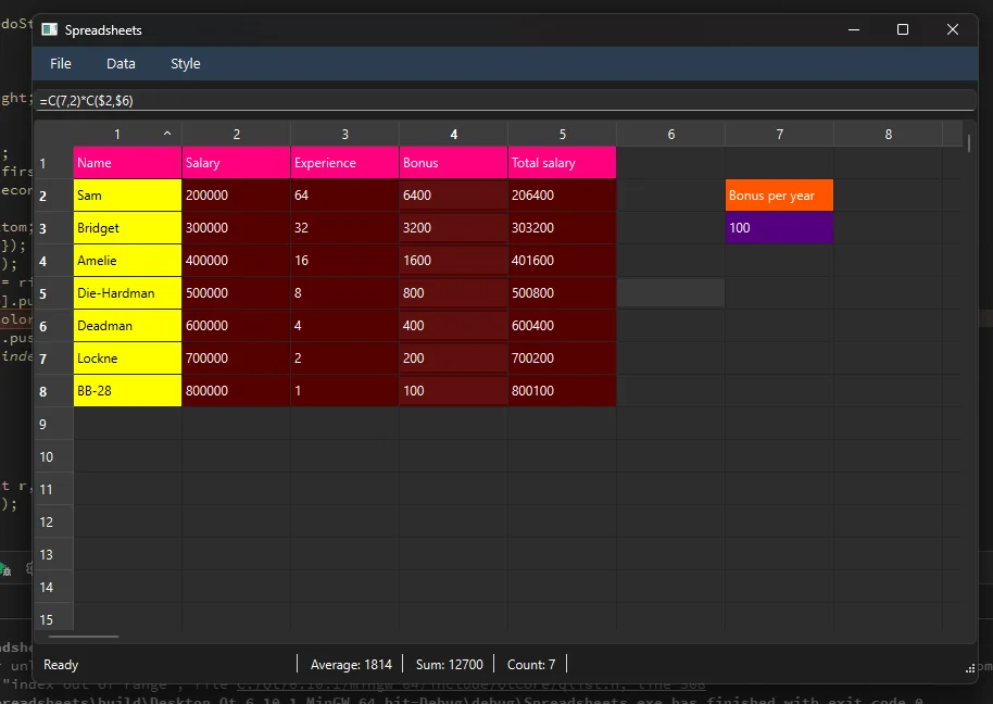 Spreadsheets